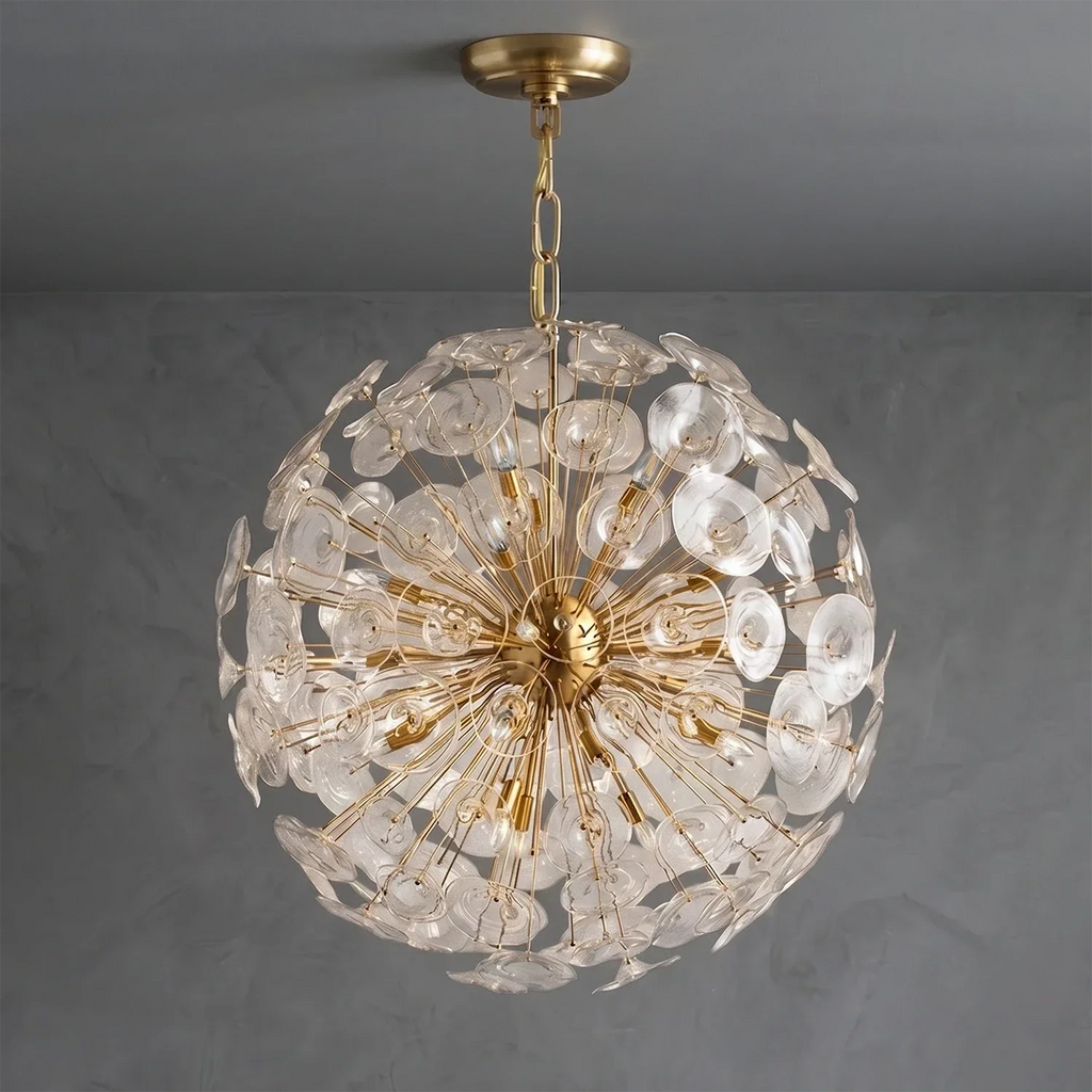 Isolde Glass Petal Sputnik Sphere Chandelier | wildoxy
