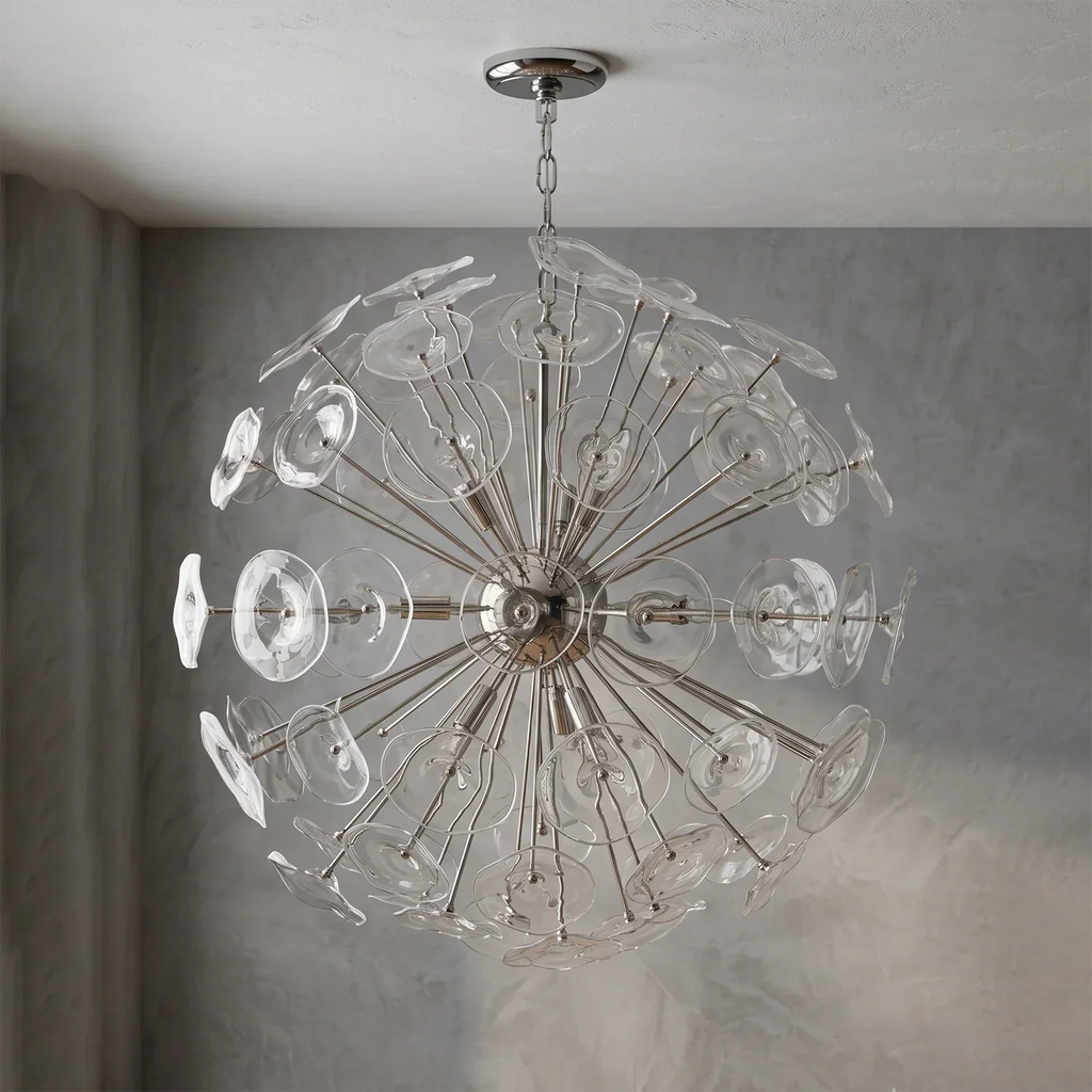 Isolde Glass Petal Sputnik Sphere Chandelier | wildoxy