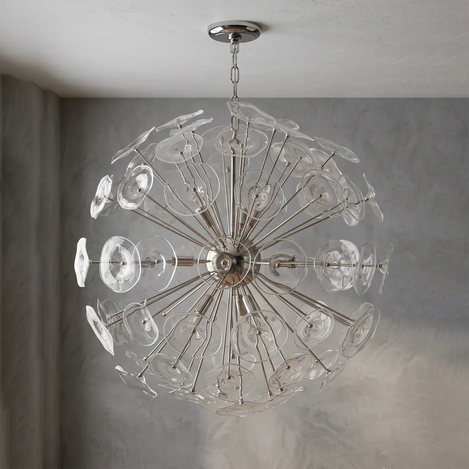 Isolde Glass Petal Sputnik Sphere Chandelier | wildoxy