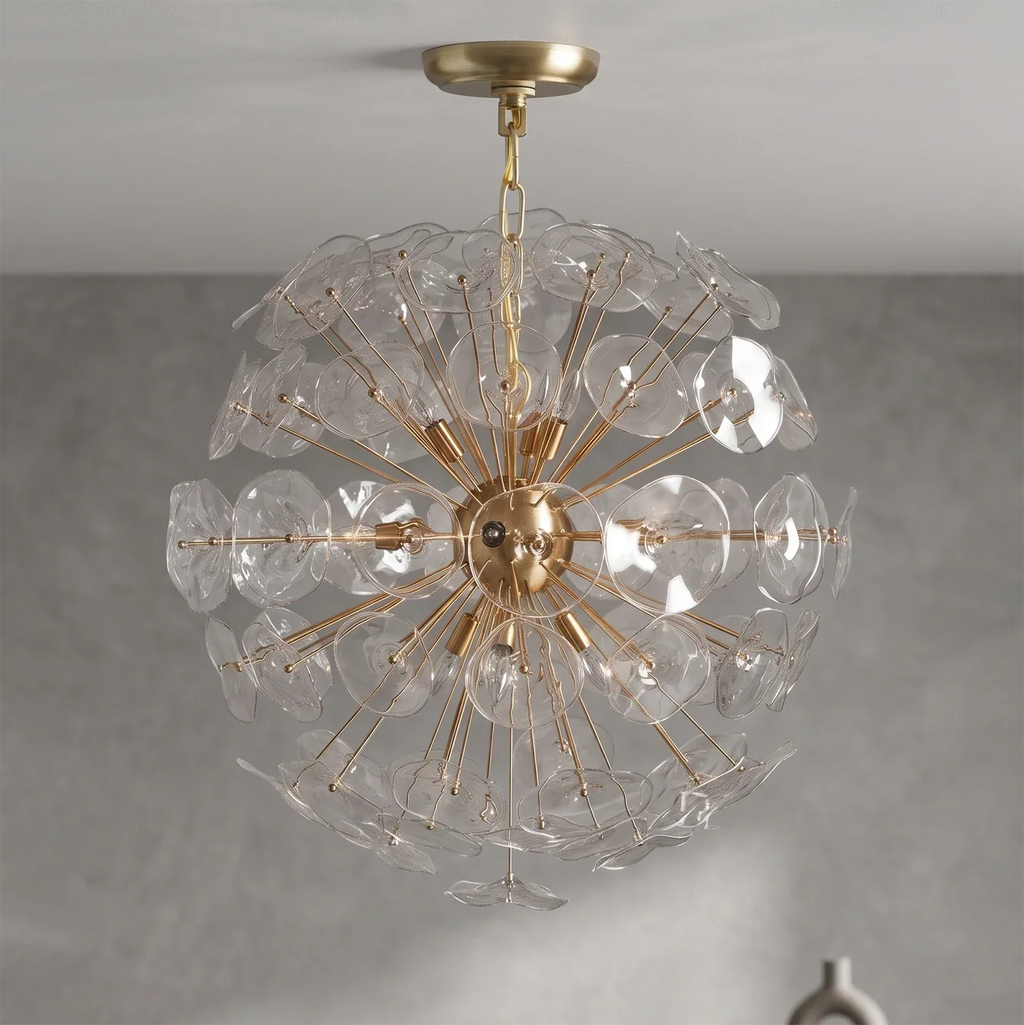 Isolde Glass Petal Sputnik Sphere Chandelier | wildoxy