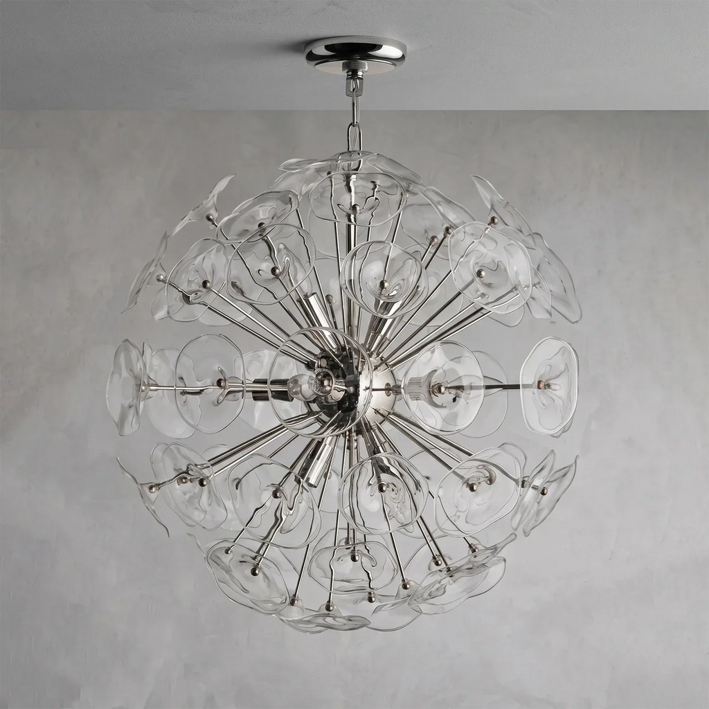 Isolde Glass Petal Sputnik Sphere Chandelier | wildoxy