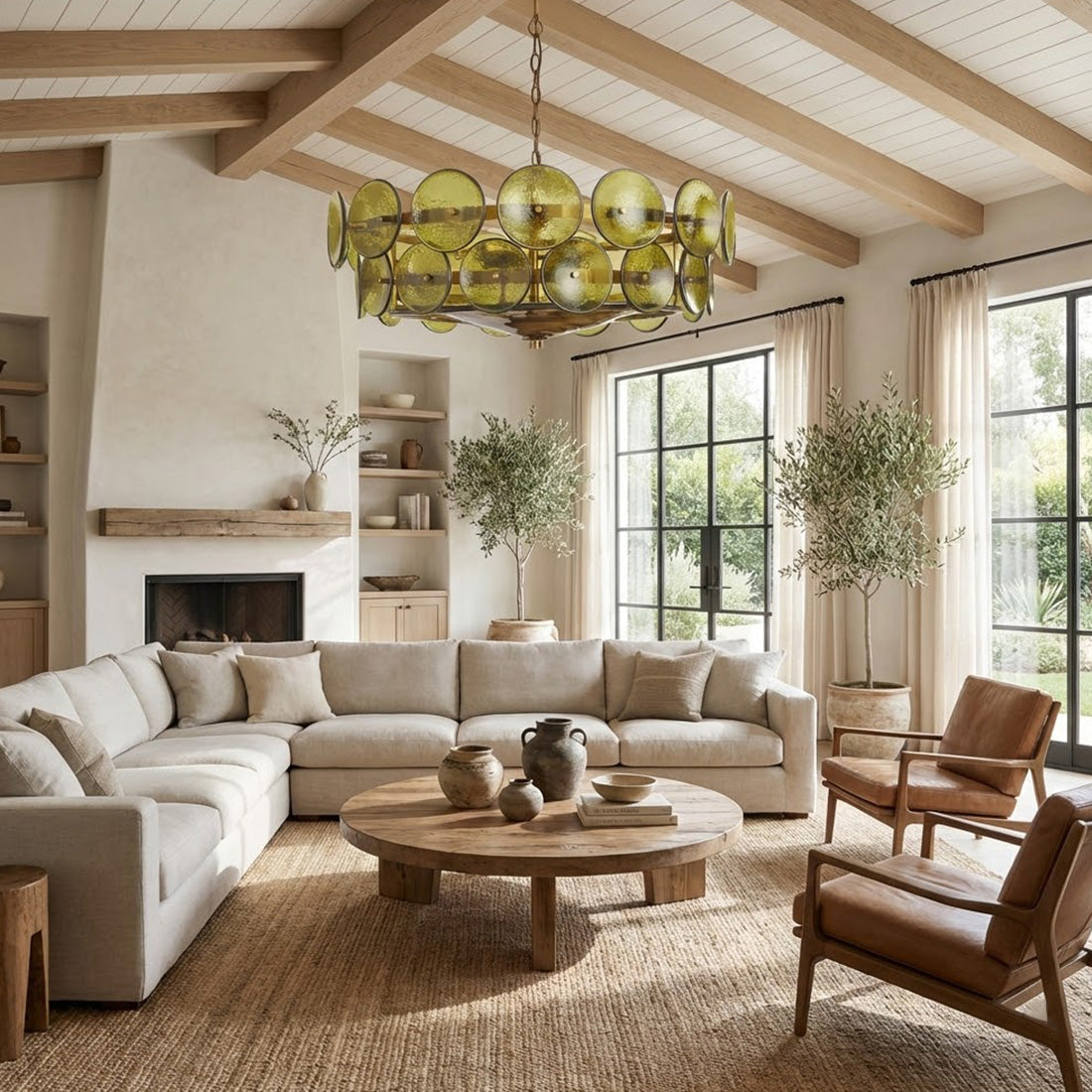 Italian Murano Style Glass Disc Chandelier | wildoxy