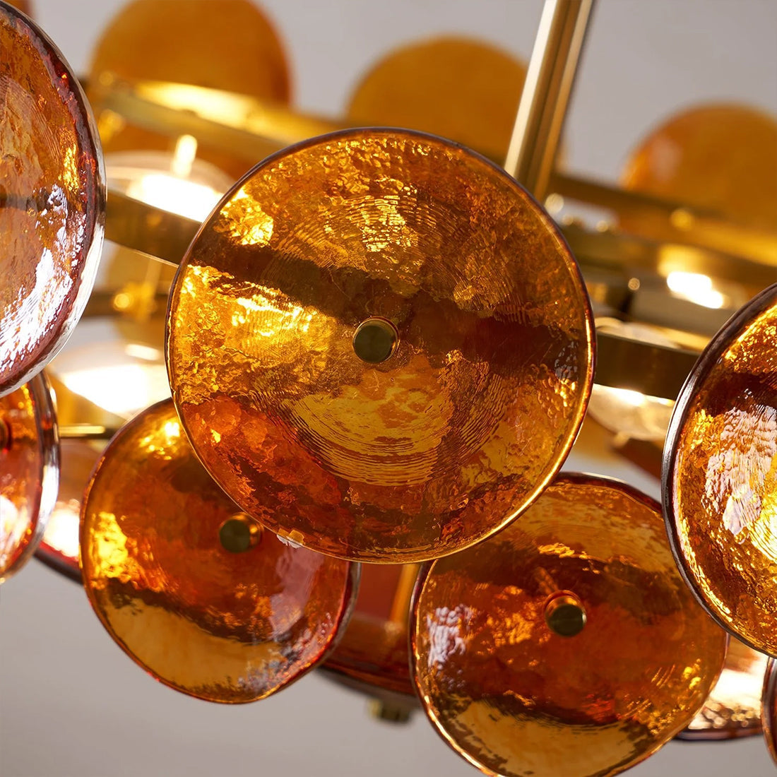 Italian Murano Style Glass Disc Chandelier | wildoxy