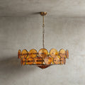 Italian Murano Style Glass Disc Chandelier | wildoxy