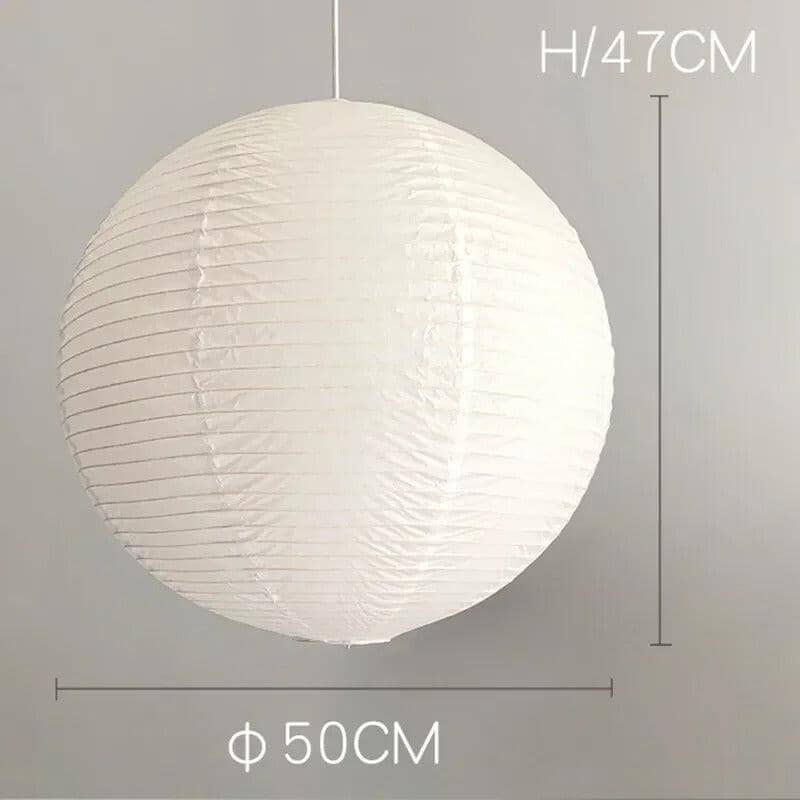 Vrimlo Paper Balloon Pendant Lights — Rounded Paper Shade, Soft Warm Glow