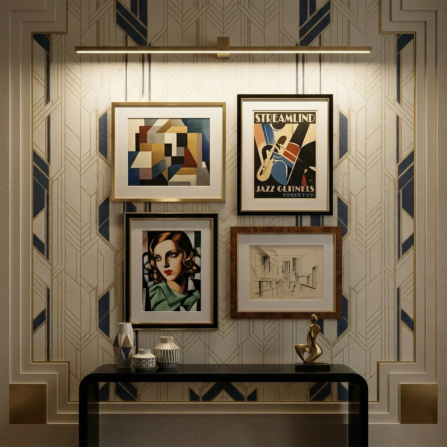 Kivana Brass Linear LED Wall Sconce | wildoxy