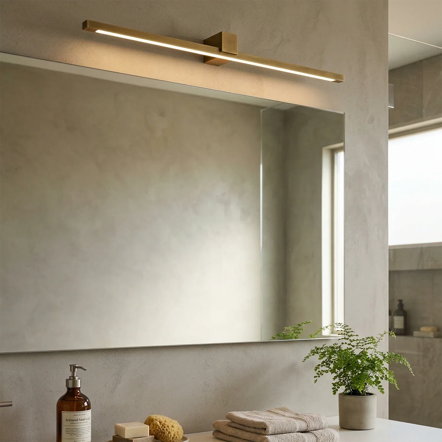 Kivana Brass Linear LED Wall Sconce | wildoxy