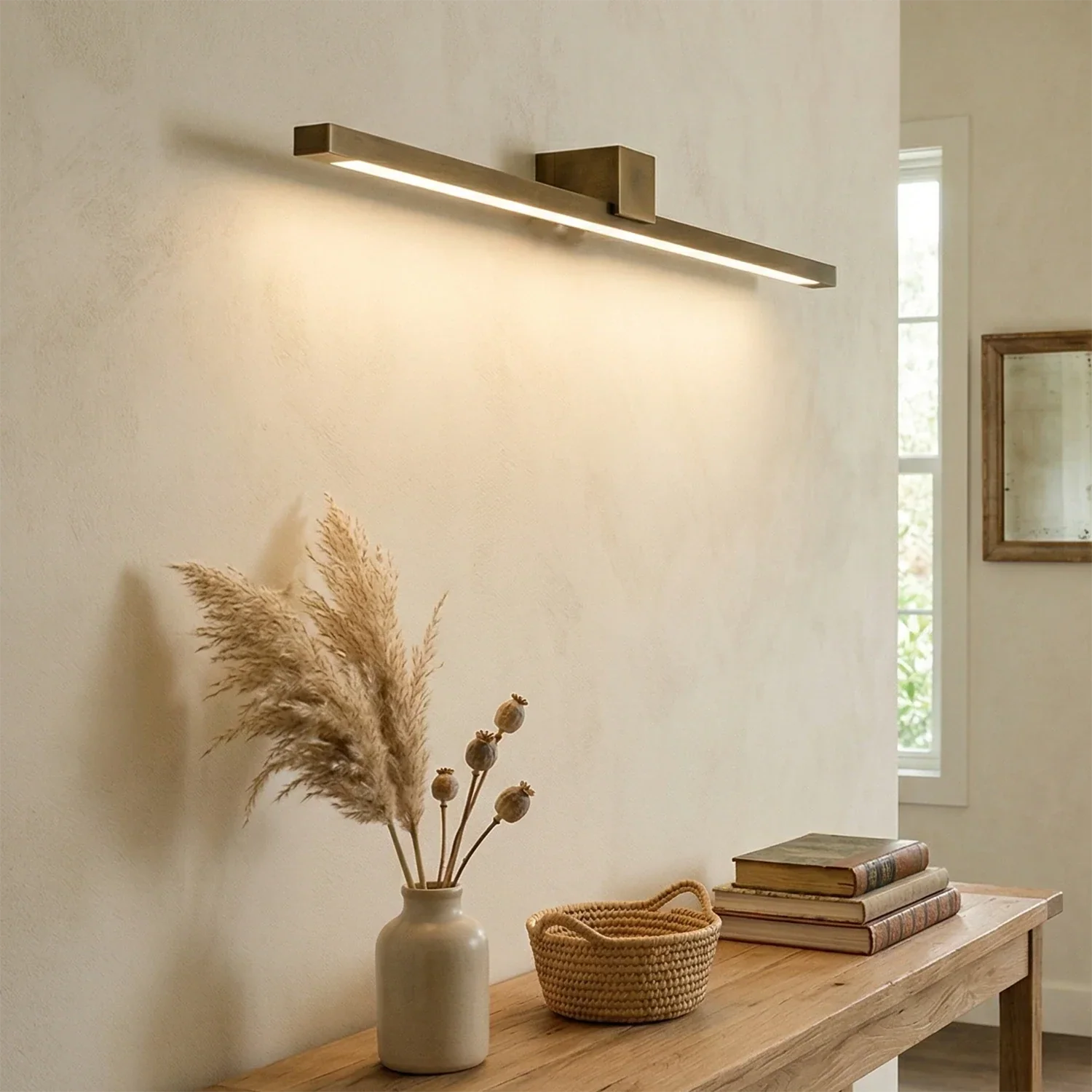 Kivana Brass Linear LED Wall Sconce | wildoxy