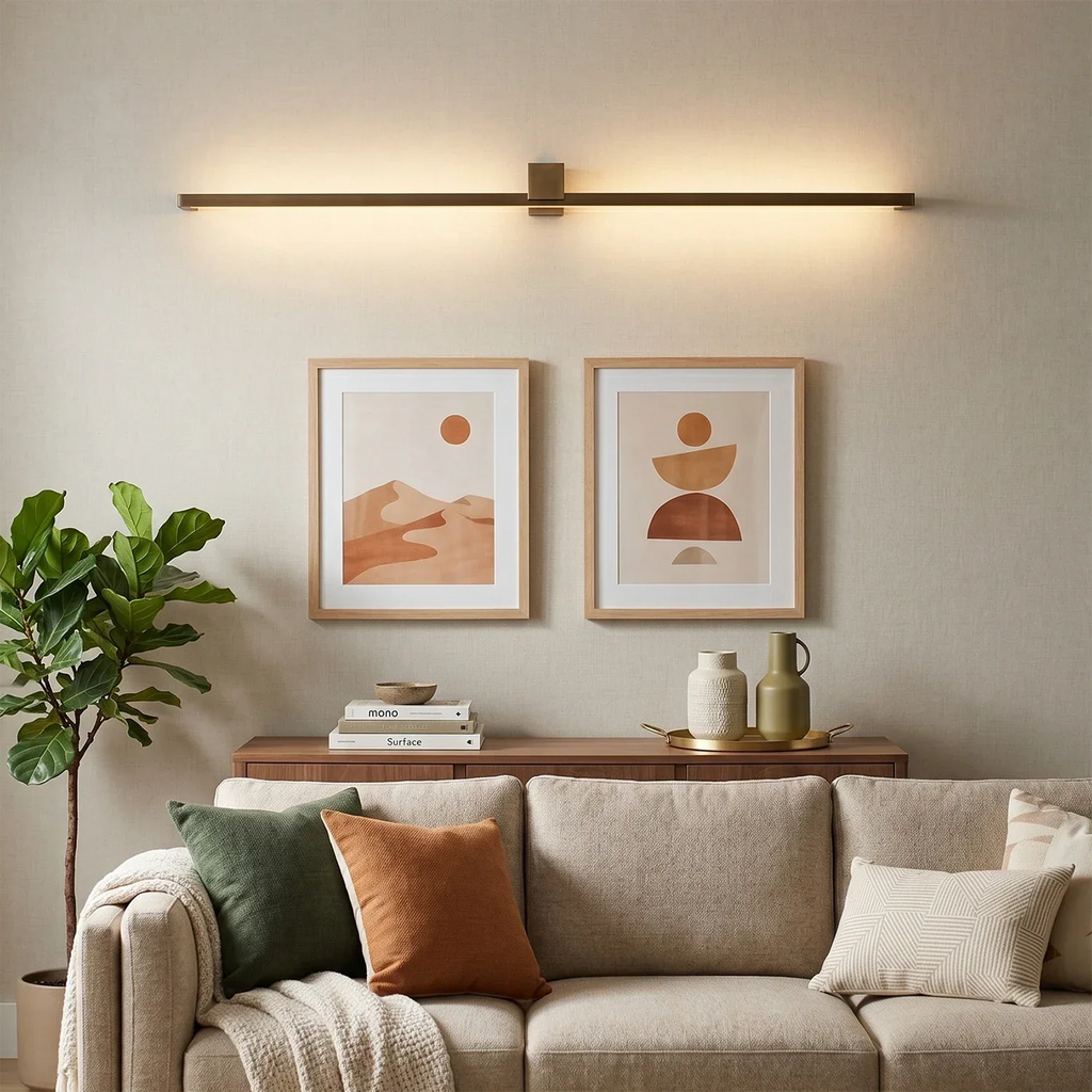 Kivana Brass Linear LED Wall Sconce | wildoxy