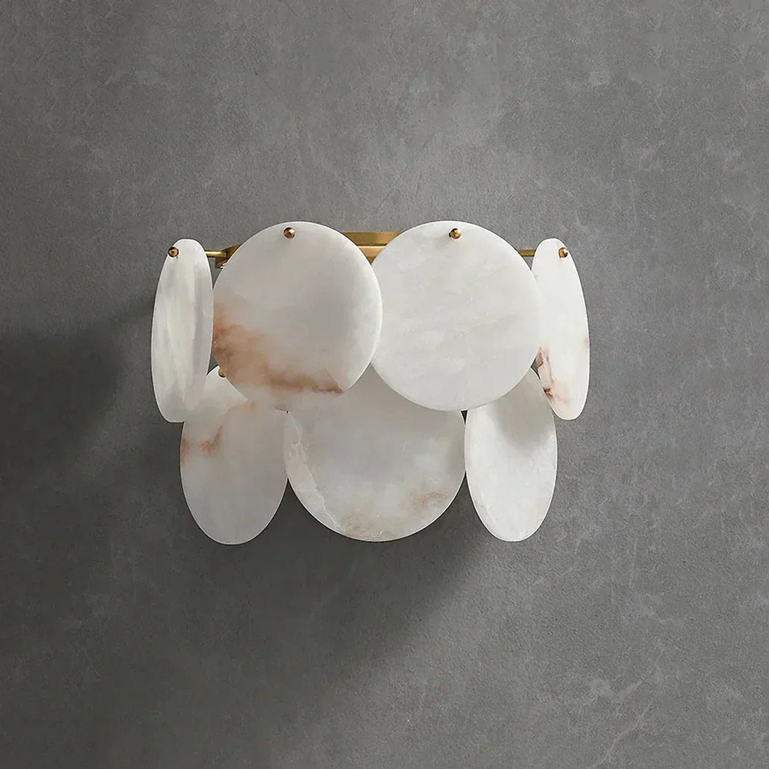 Alabaster Double Layer Round Wall Lamp | wildoxy