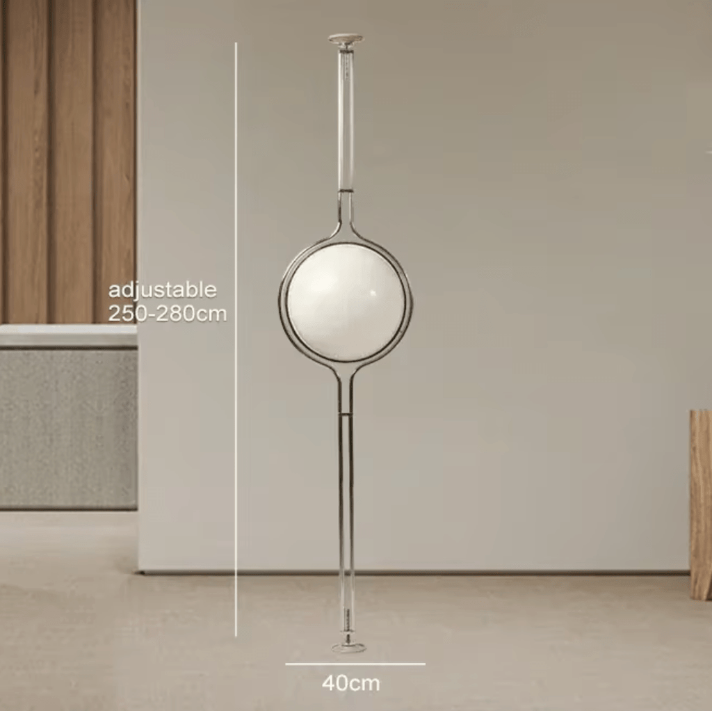 280 cm loft-til-gulv-kuglelampe — metal og akryl