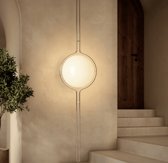 280 cm loft-til-gulv-kuglelampe — metal og akryl