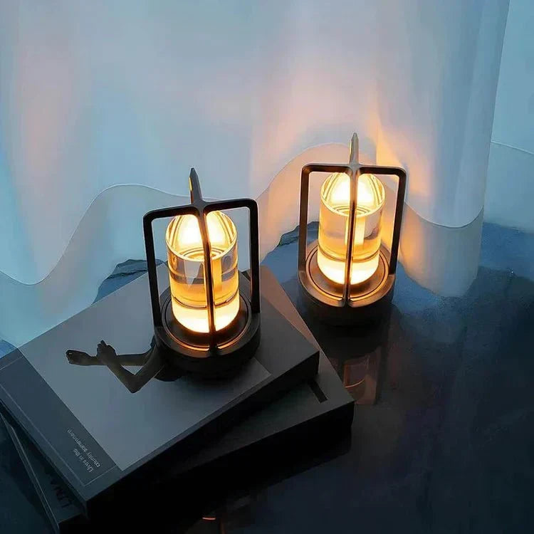 Genopladelig LED-glasbordlampe - berøringsstyring, 3-trins dæmpning