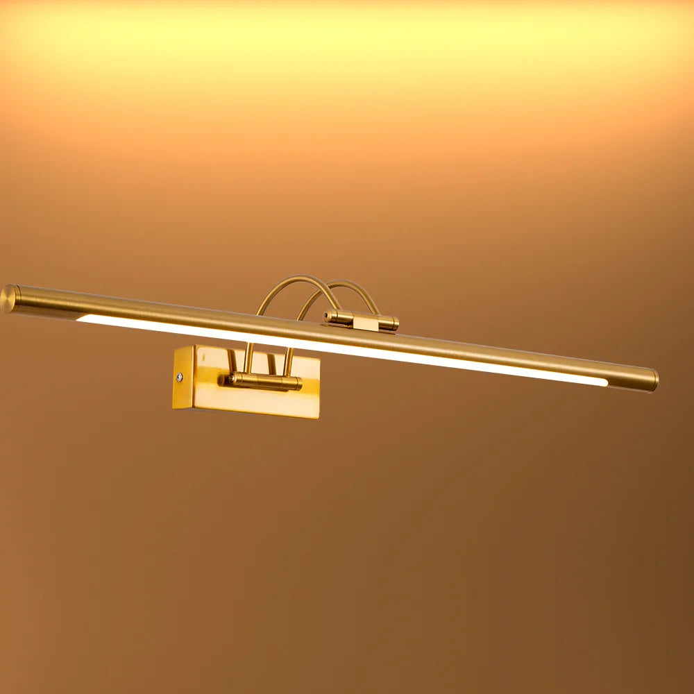 Lampa nad lustro LED 64cm, ciepła biel 3000K, 8W, złota/niklowa/mosiężna/chromowana