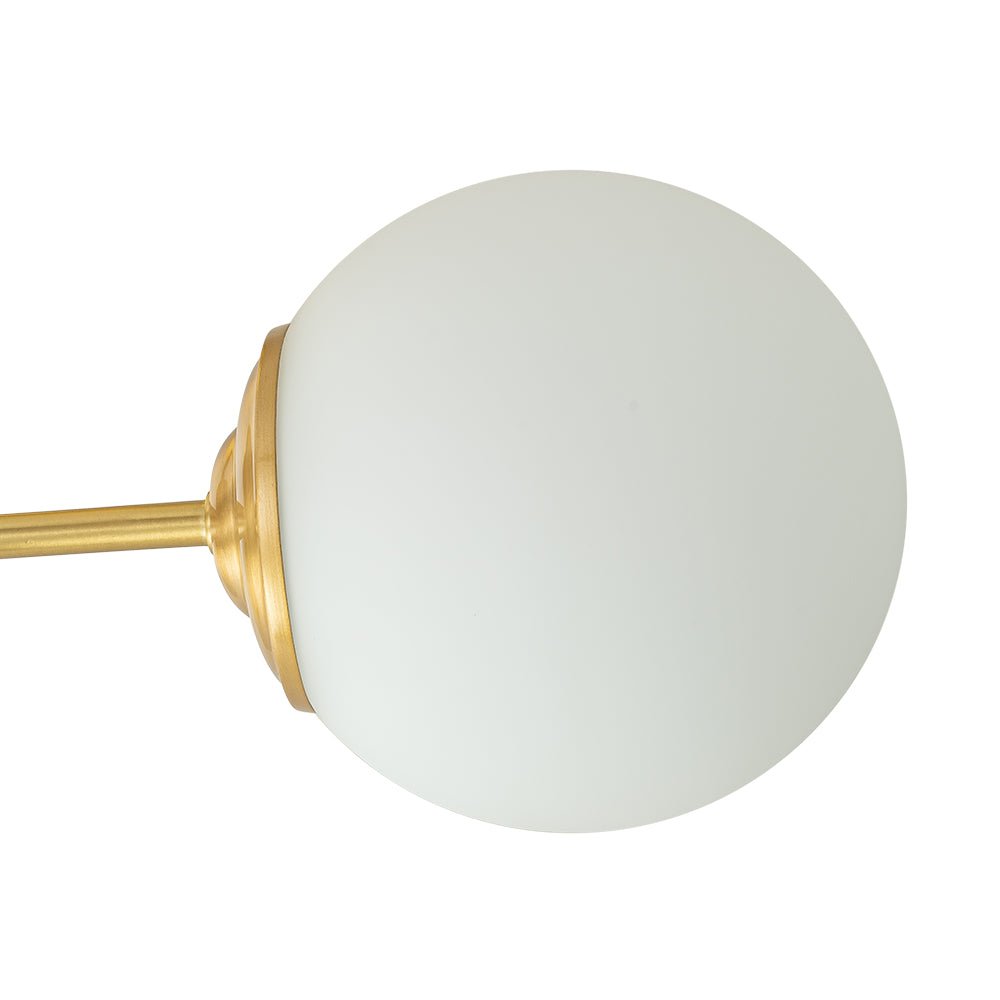 Sputnik-taklampa — 3-ljus i mässing med opalglas, 48 cm, E26