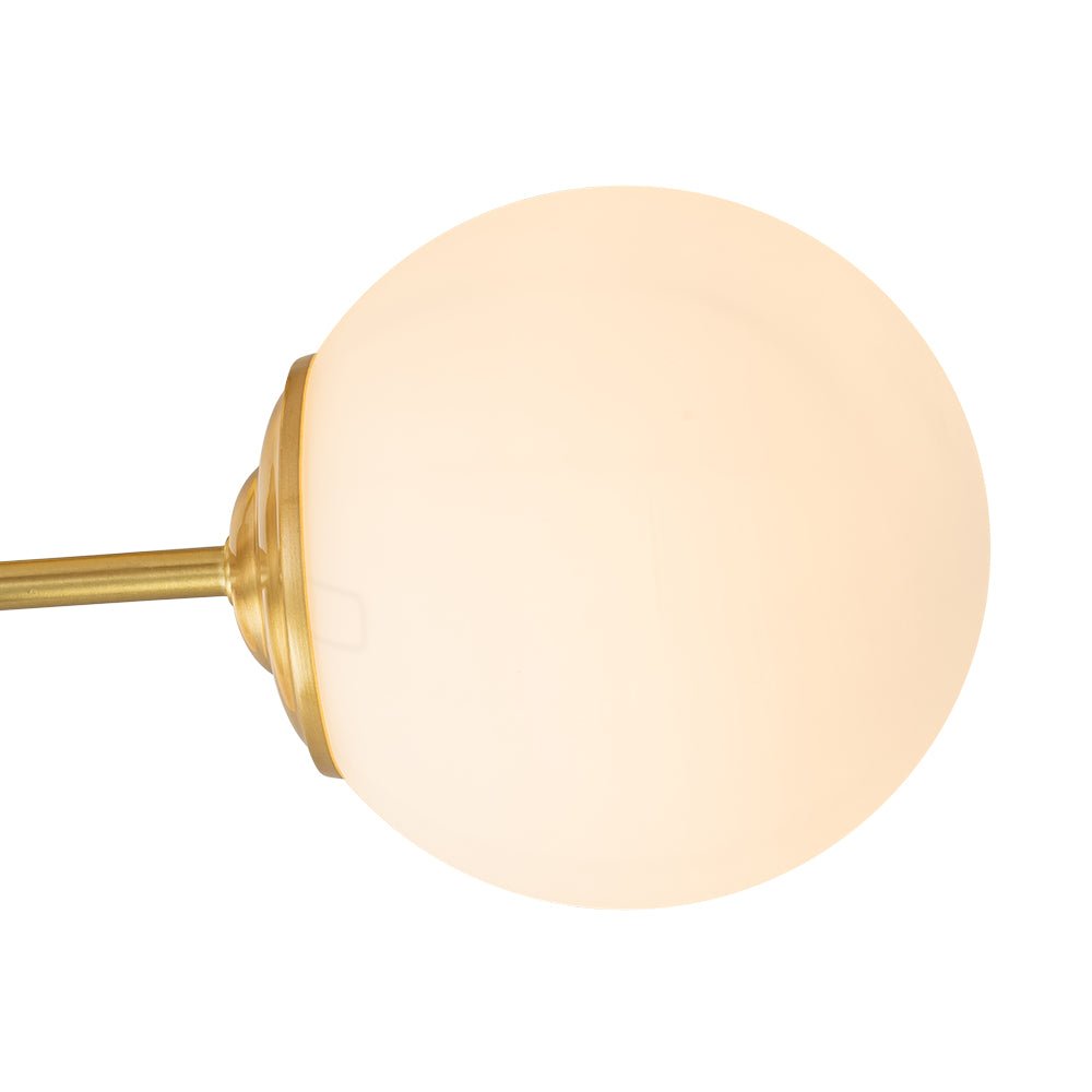 Sputnik-taklampa — 3-ljus i mässing med opalglas, 48 cm, E26