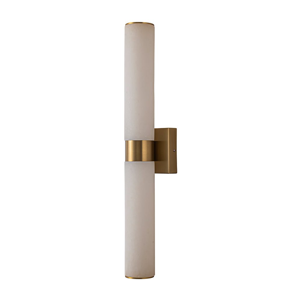 60cm LED-væglampe – alabast, dæmpbar 3000K, messing/sort