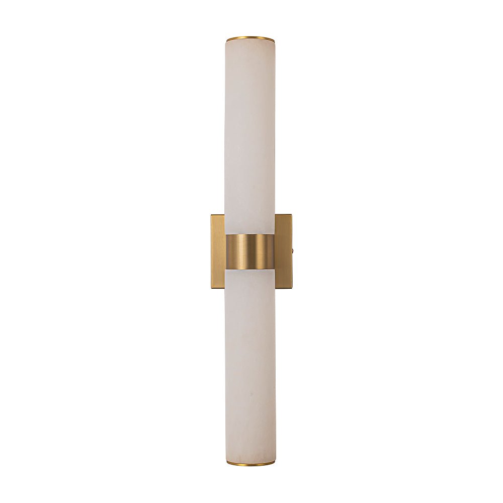60cm LED-væglampe – alabast, dæmpbar 3000K, messing/sort