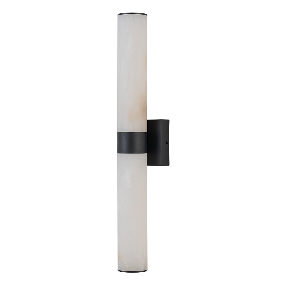 60cm LED-væglampe – alabast, dæmpbar 3000K, messing/sort
