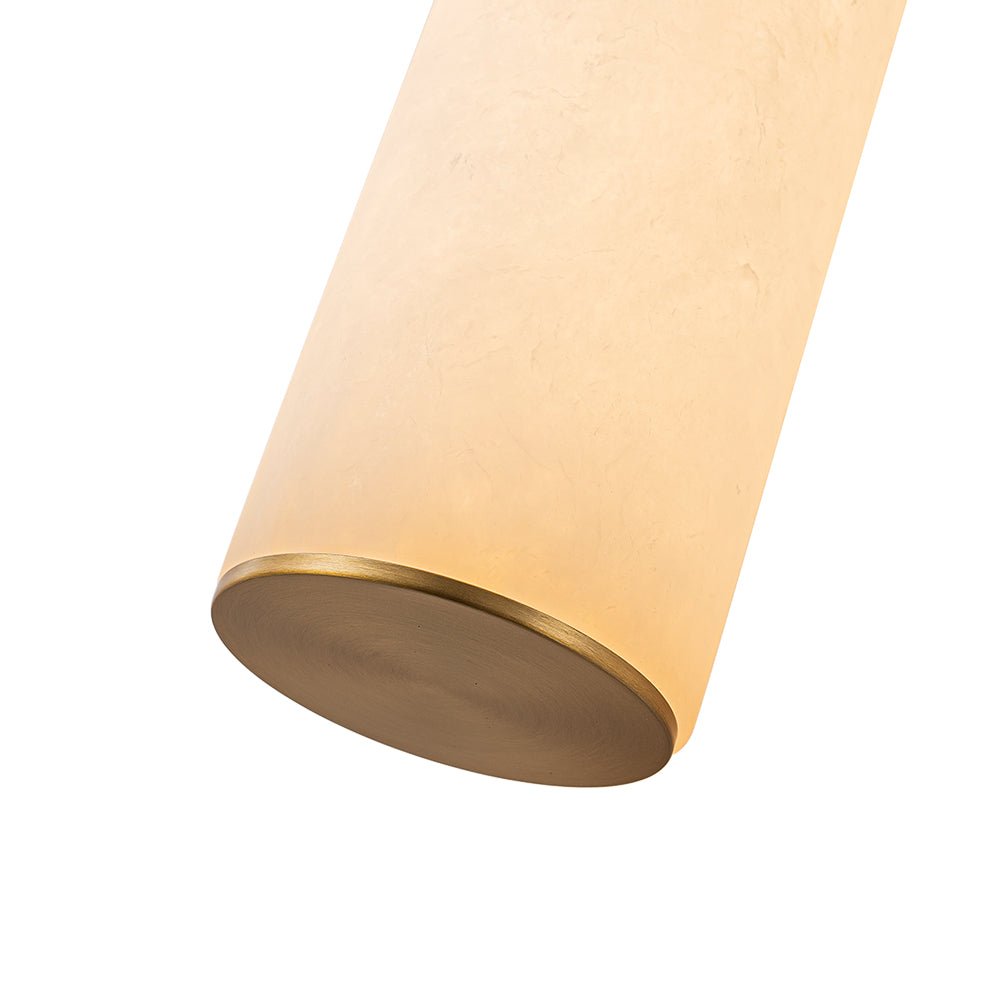 60cm LED-væglampe – alabast, dæmpbar 3000K, messing/sort