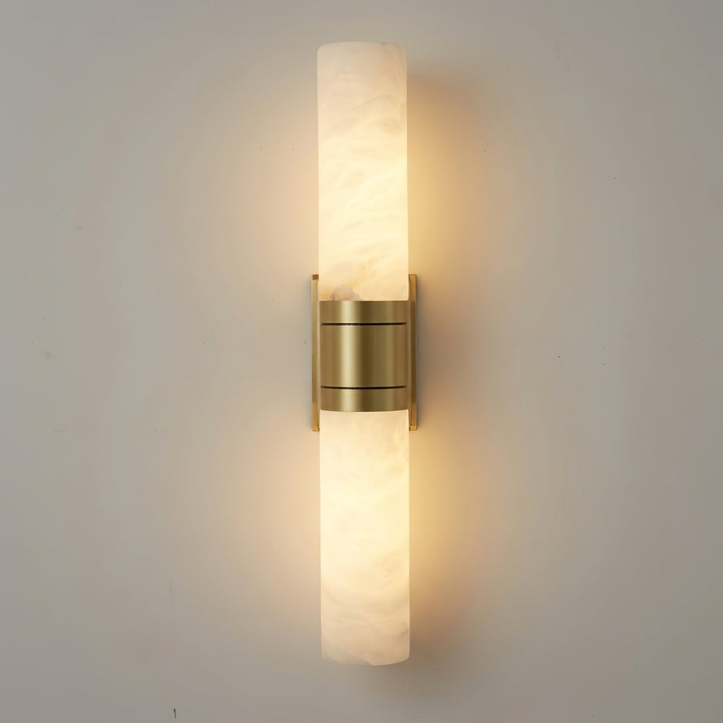 Linear Alabaster Dual Cylinder Light | wildoxy