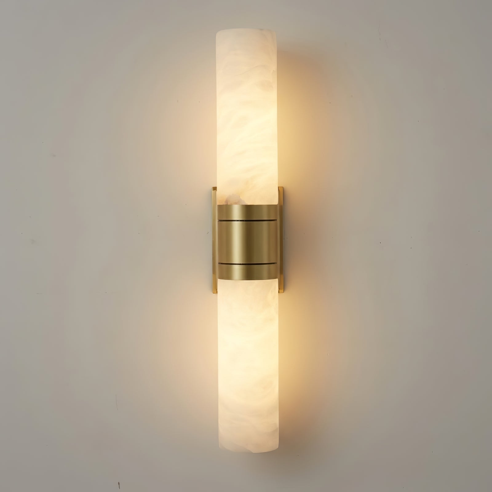 Linear Alabaster Dual Cylinder Light | wildoxy
