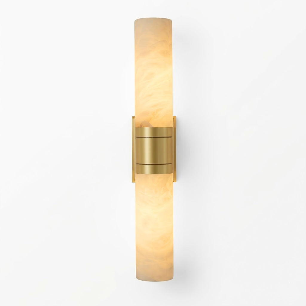 Linear Alabaster Dual Cylinder Light | wildoxy