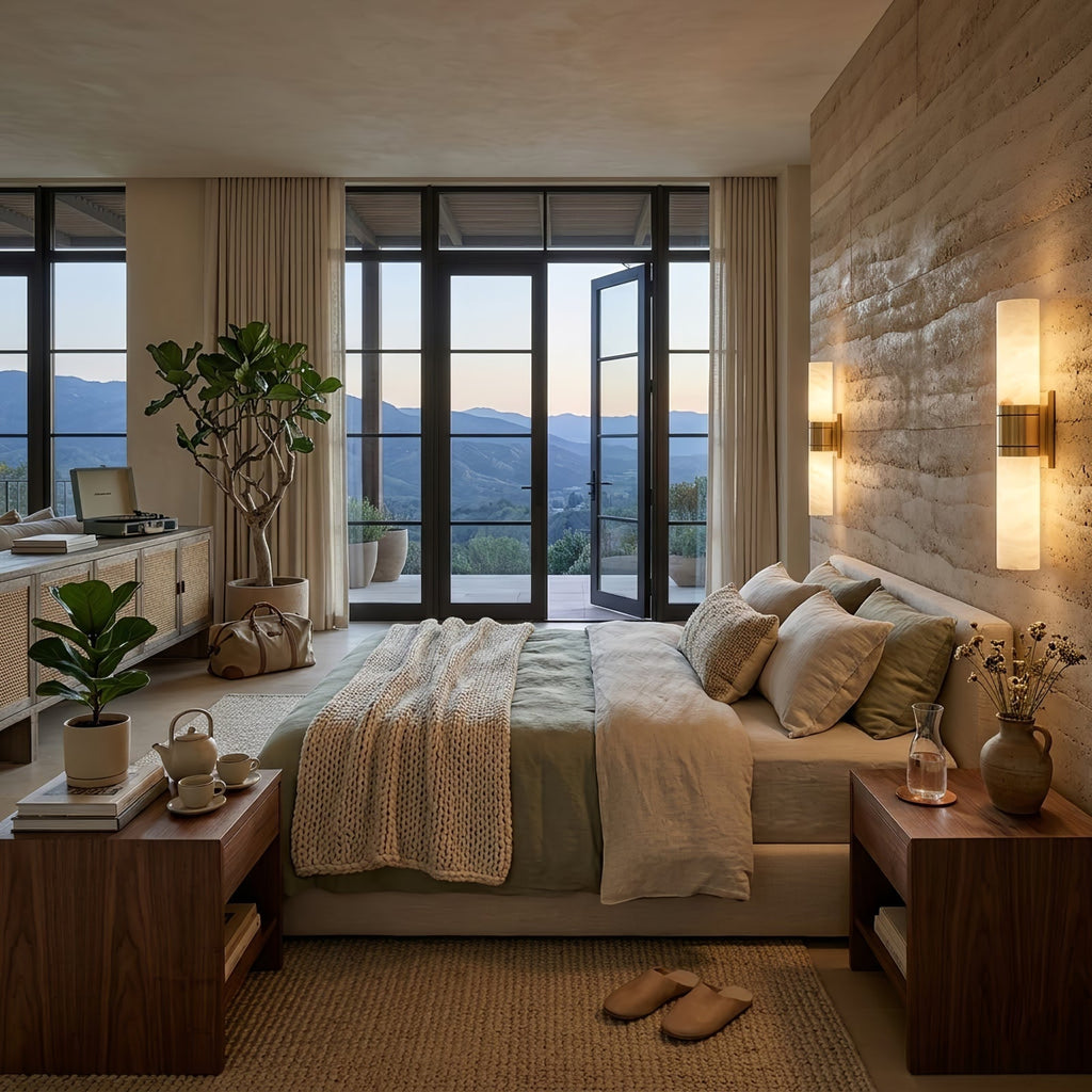 Linear Alabaster Dual Cylinder Light | wildoxy