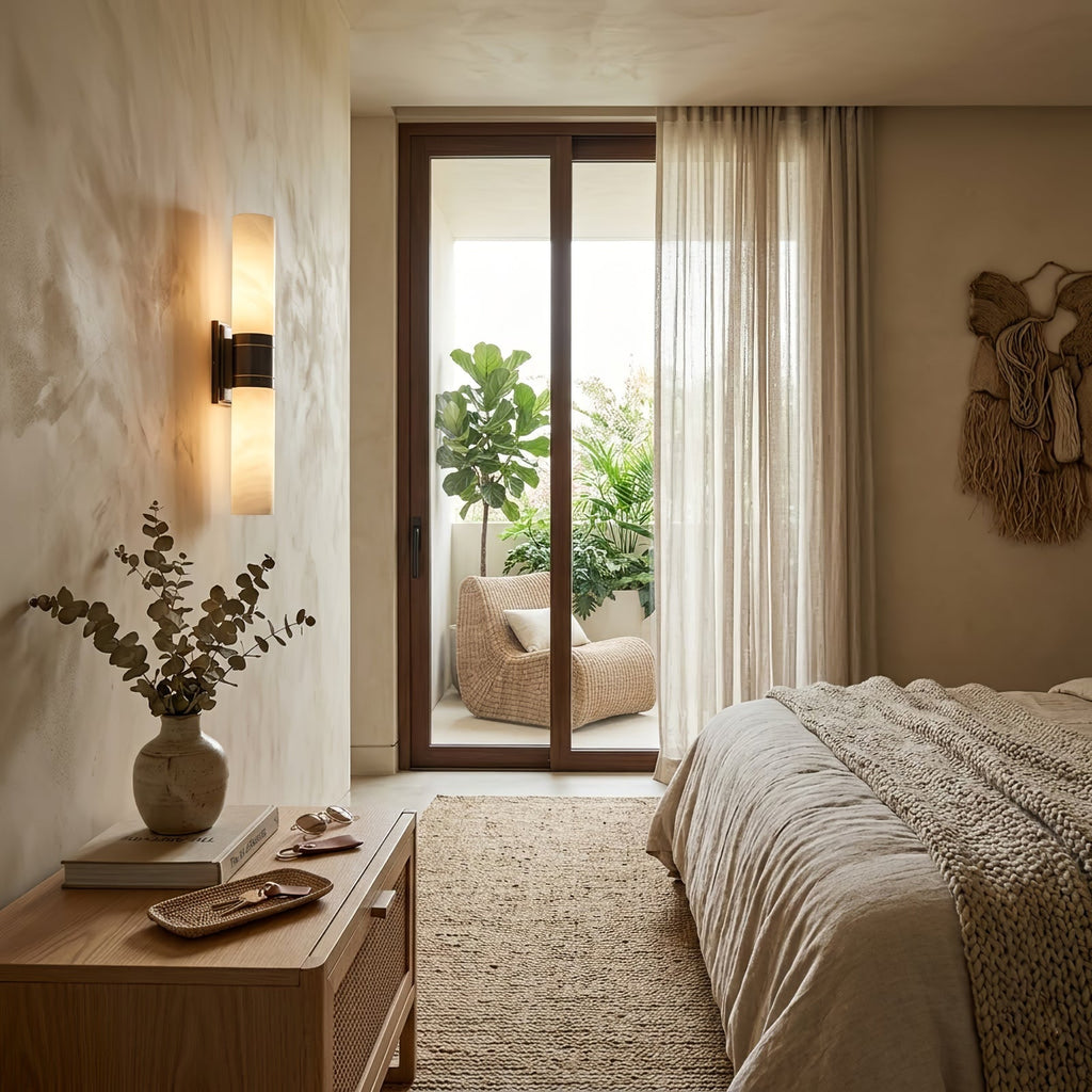 Linear Alabaster Dual Cylinder Light | wildoxy