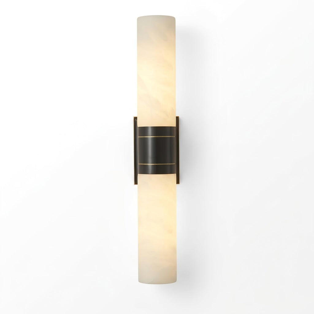 Linear Alabaster Dual Cylinder Light | wildoxy