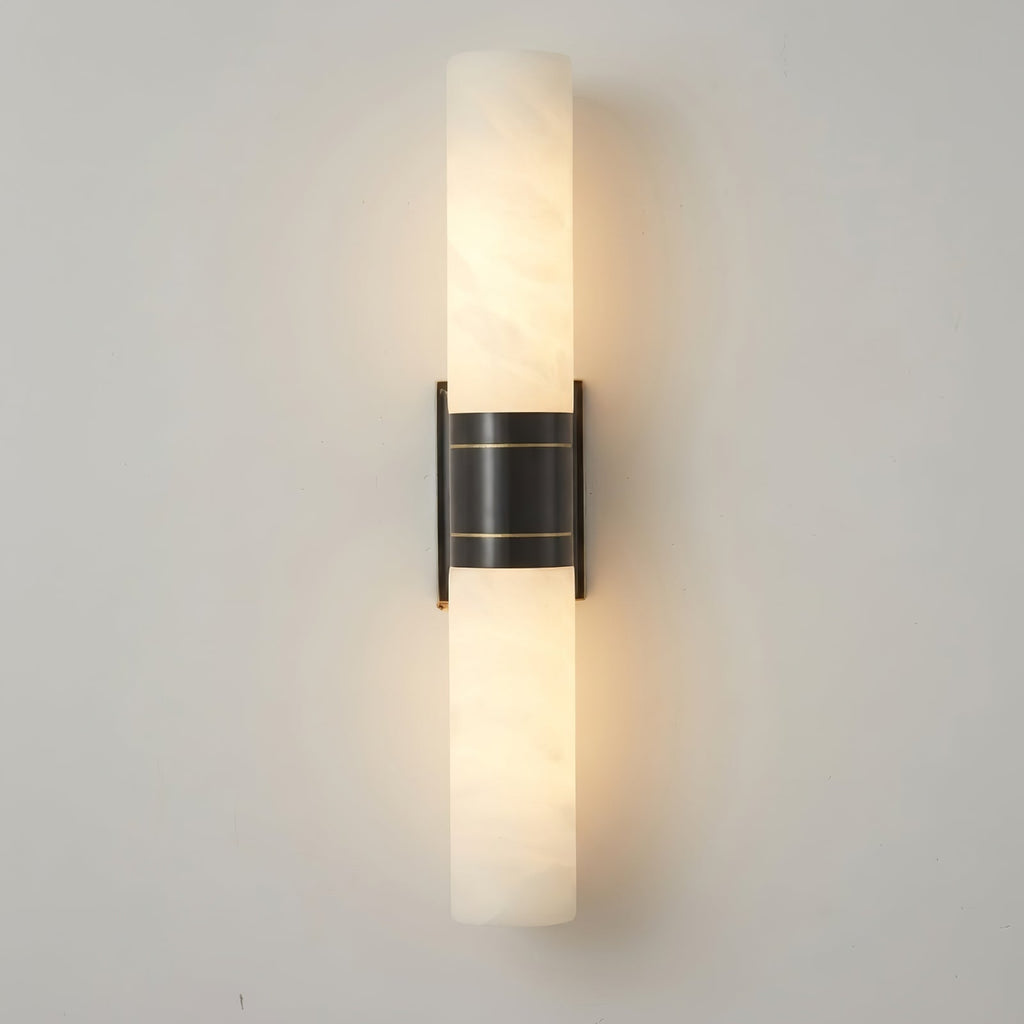 Linear Alabaster Dual Cylinder Light | wildoxy