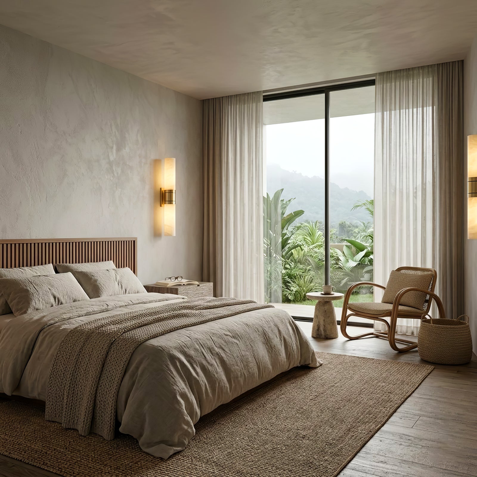Linear Alabaster Dual Cylinder Light | wildoxy