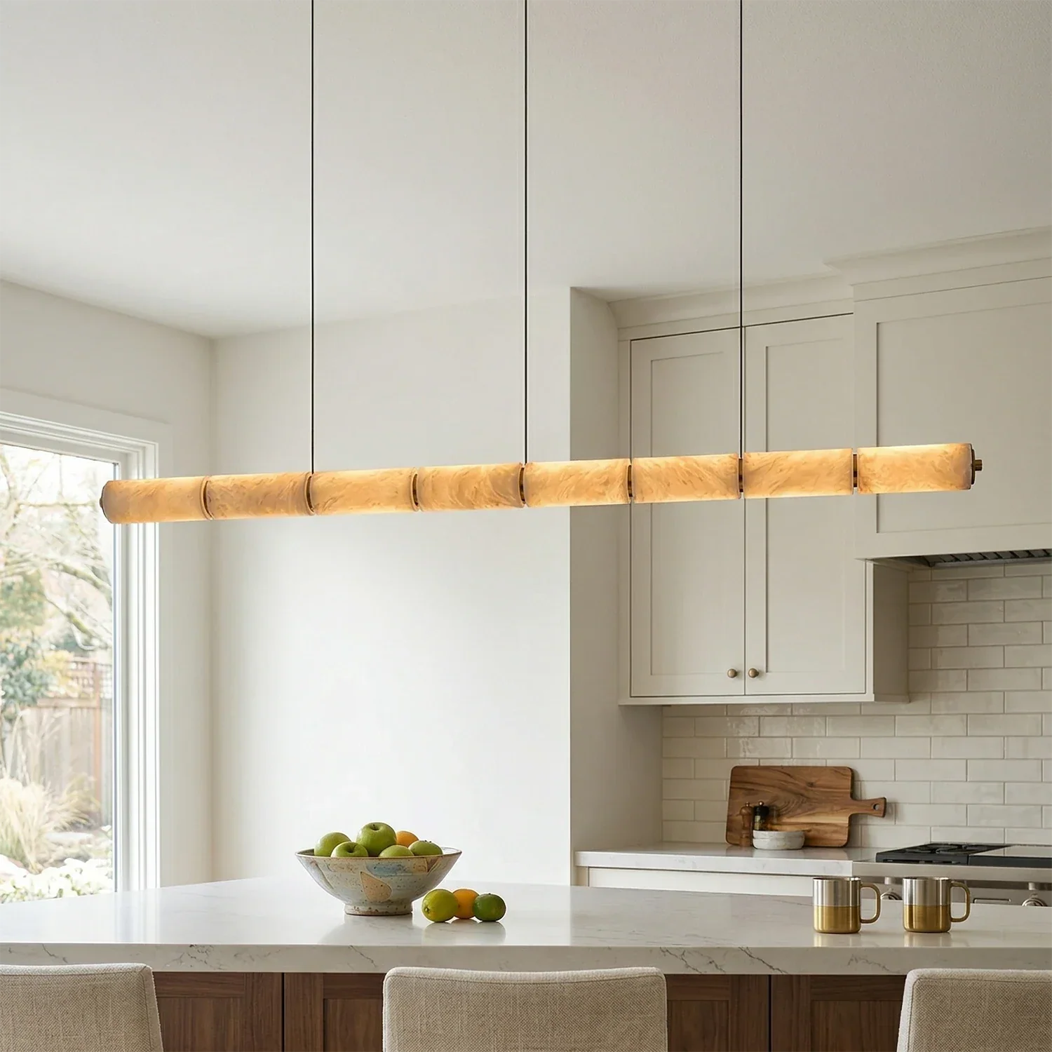 Linear Alabaster LED Chandelier | wildoxy