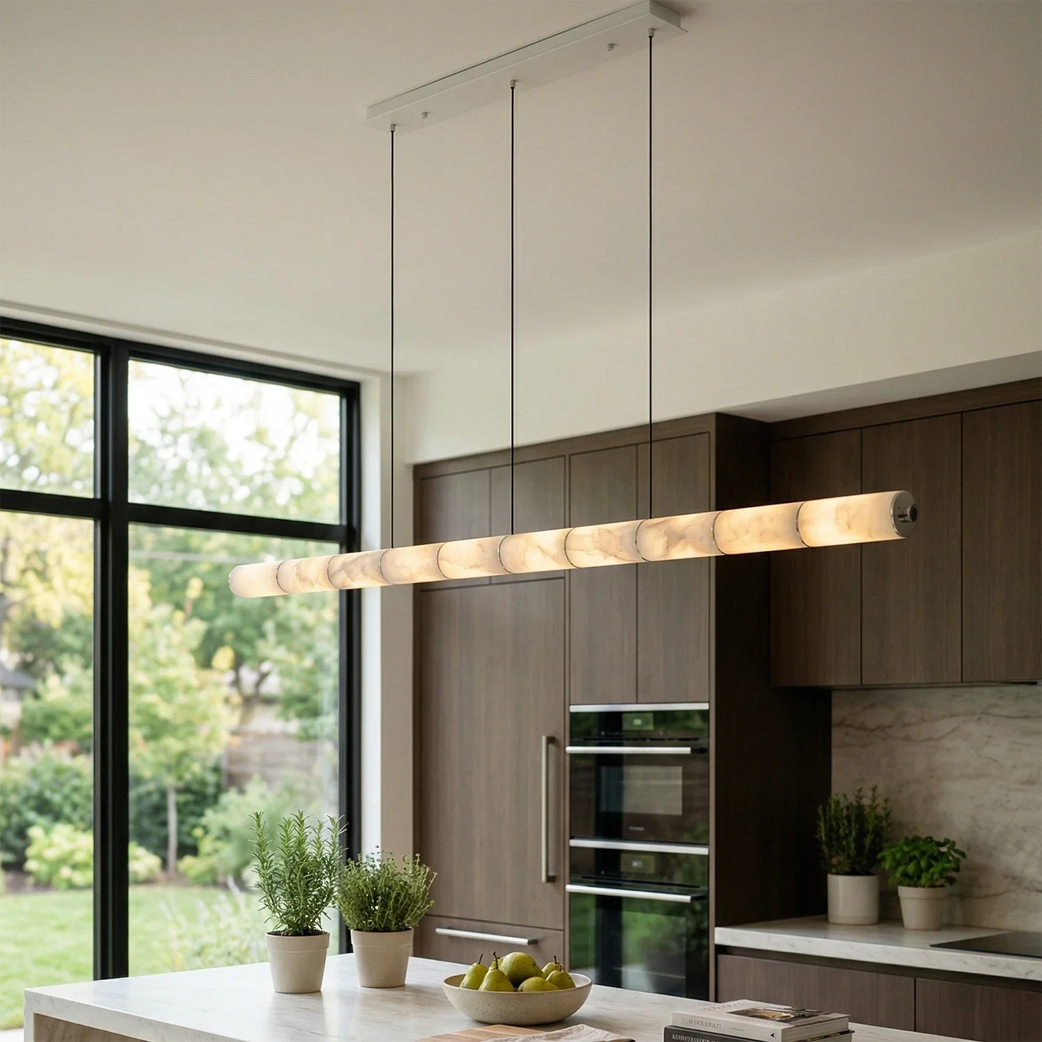 Linear Alabaster LED Chandelier | wildoxy