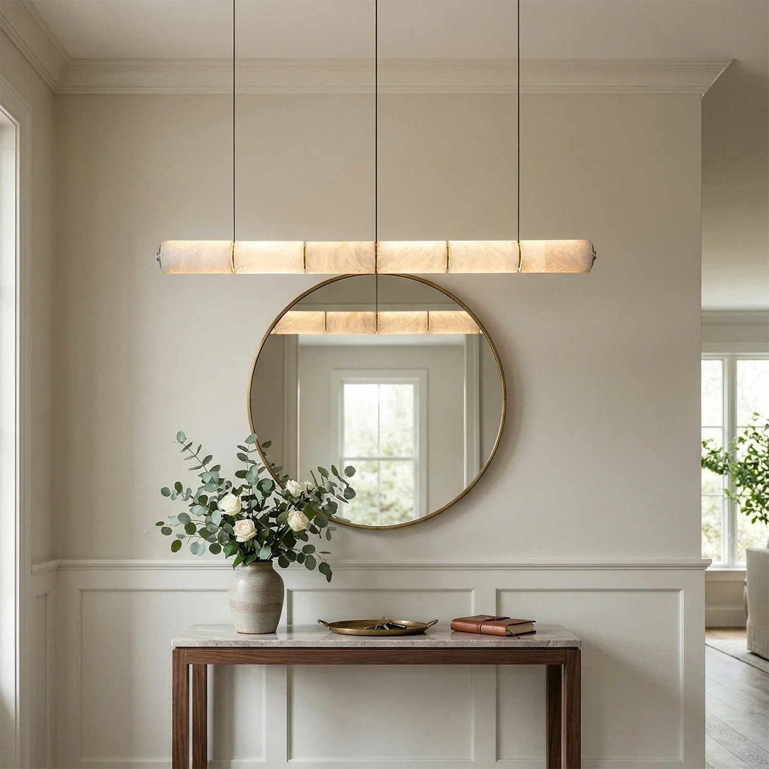 Linear Alabaster LED Chandelier | wildoxy
