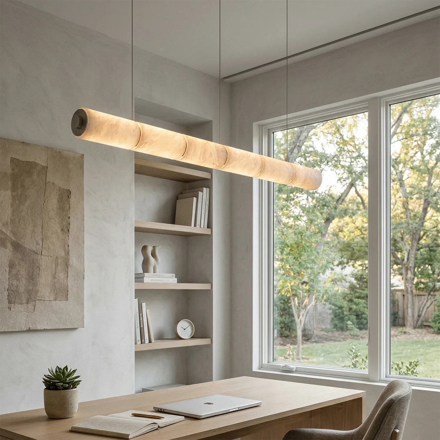 Linear Alabaster LED Chandelier | wildoxy