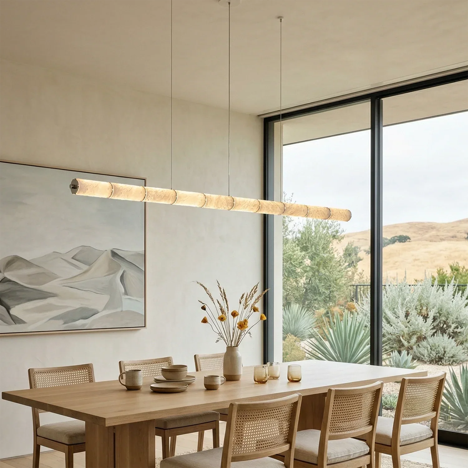 Linear Alabaster LED Chandelier | wildoxy