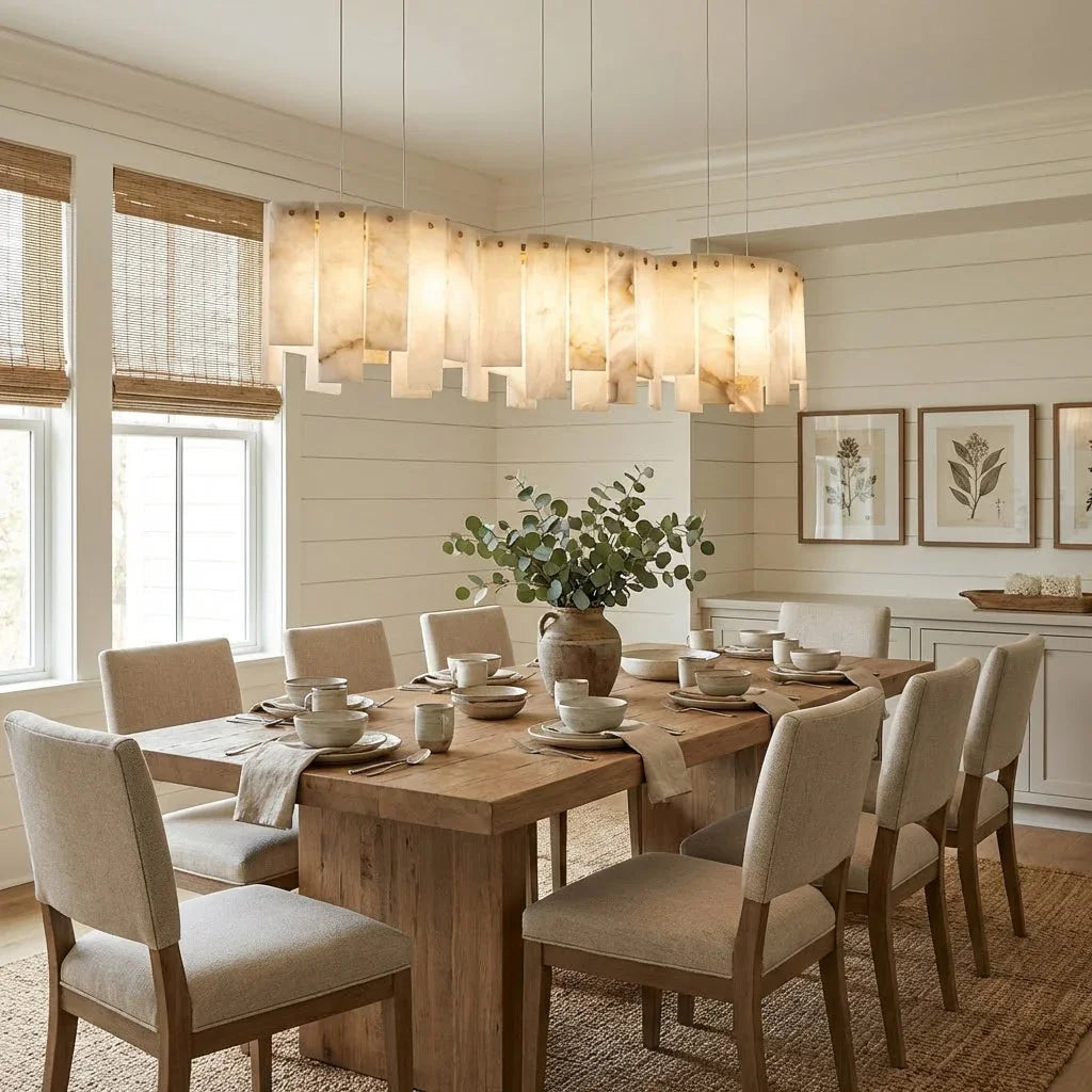 Linear Alabaster Panel Pendant Lamp | wildoxy