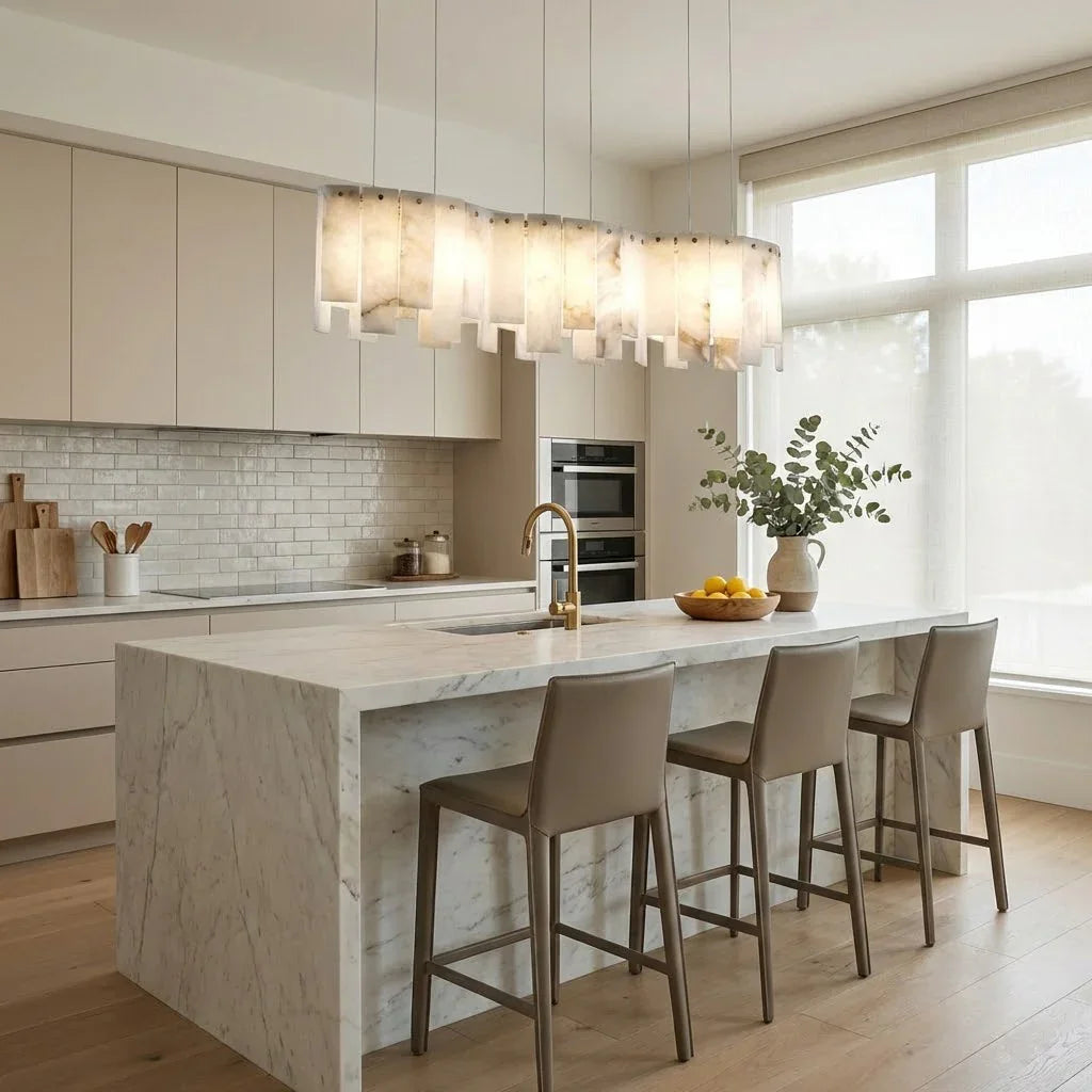 Linear Alabaster Panel Pendant Lamp | wildoxy
