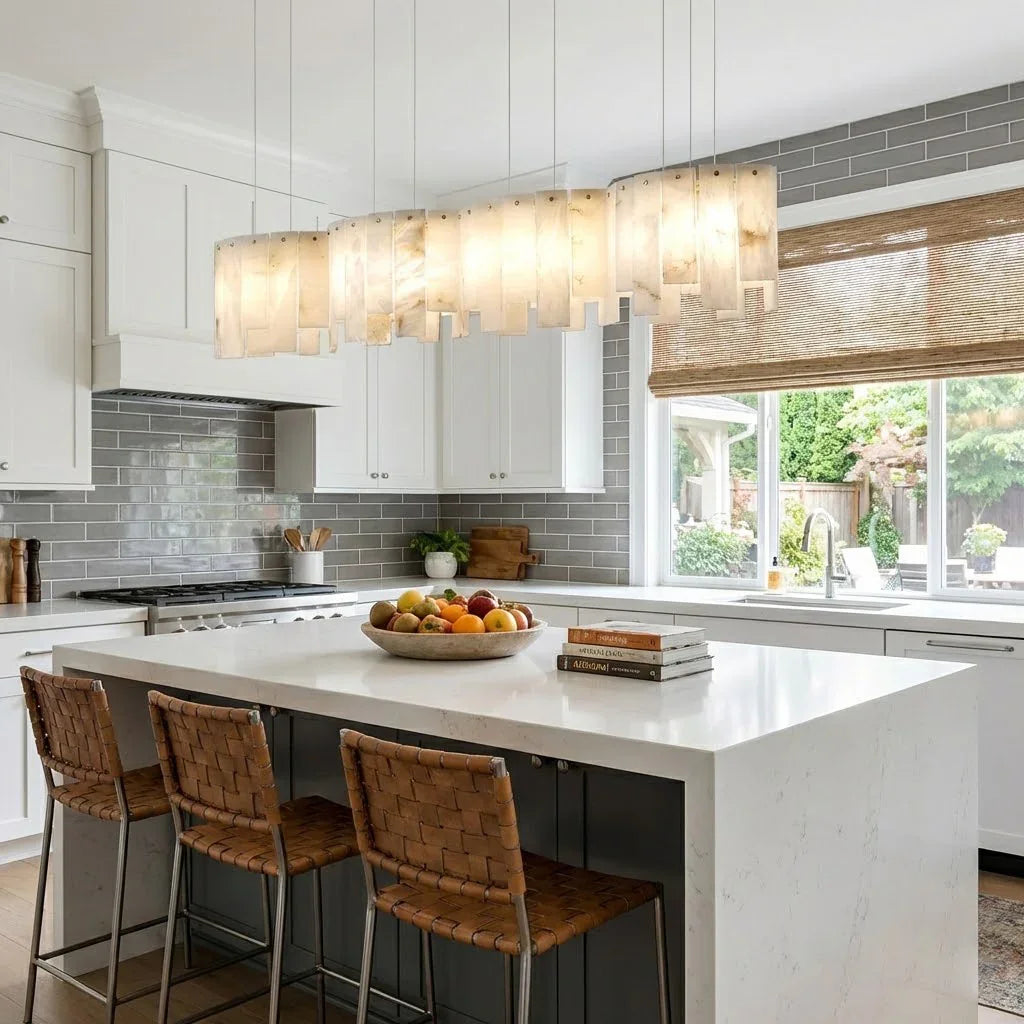 Linear Alabaster Panel Pendant Lamp | wildoxy