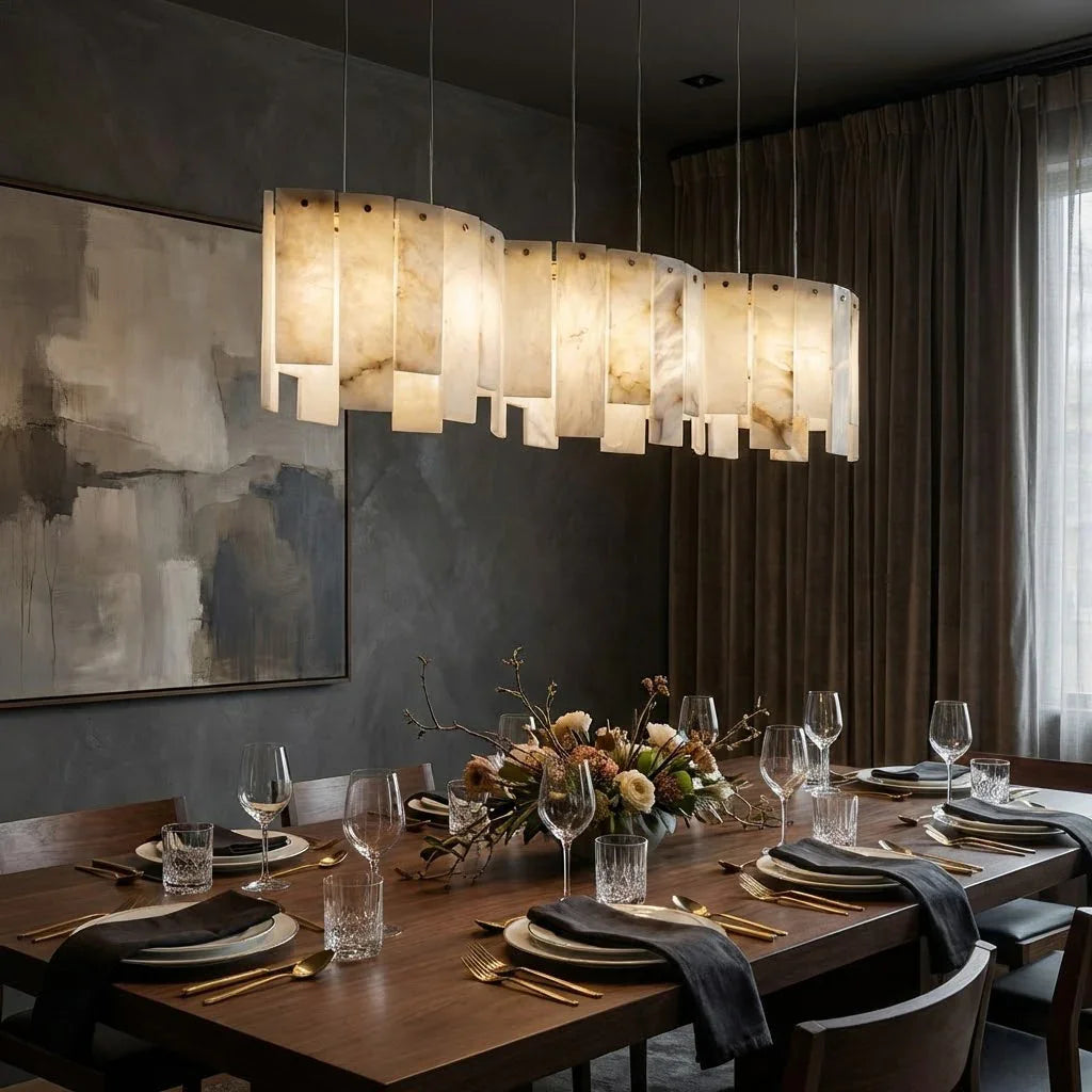 Linear Alabaster Panel Pendant Lamp | wildoxy
