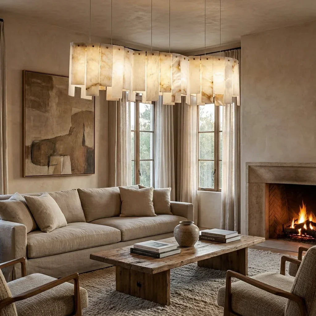 Linear Alabaster Panel Pendant Lamp | wildoxy