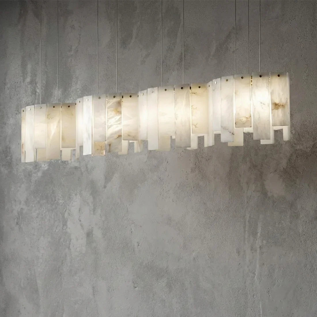 Linear Alabaster Panel Pendant Lamp | wildoxy
