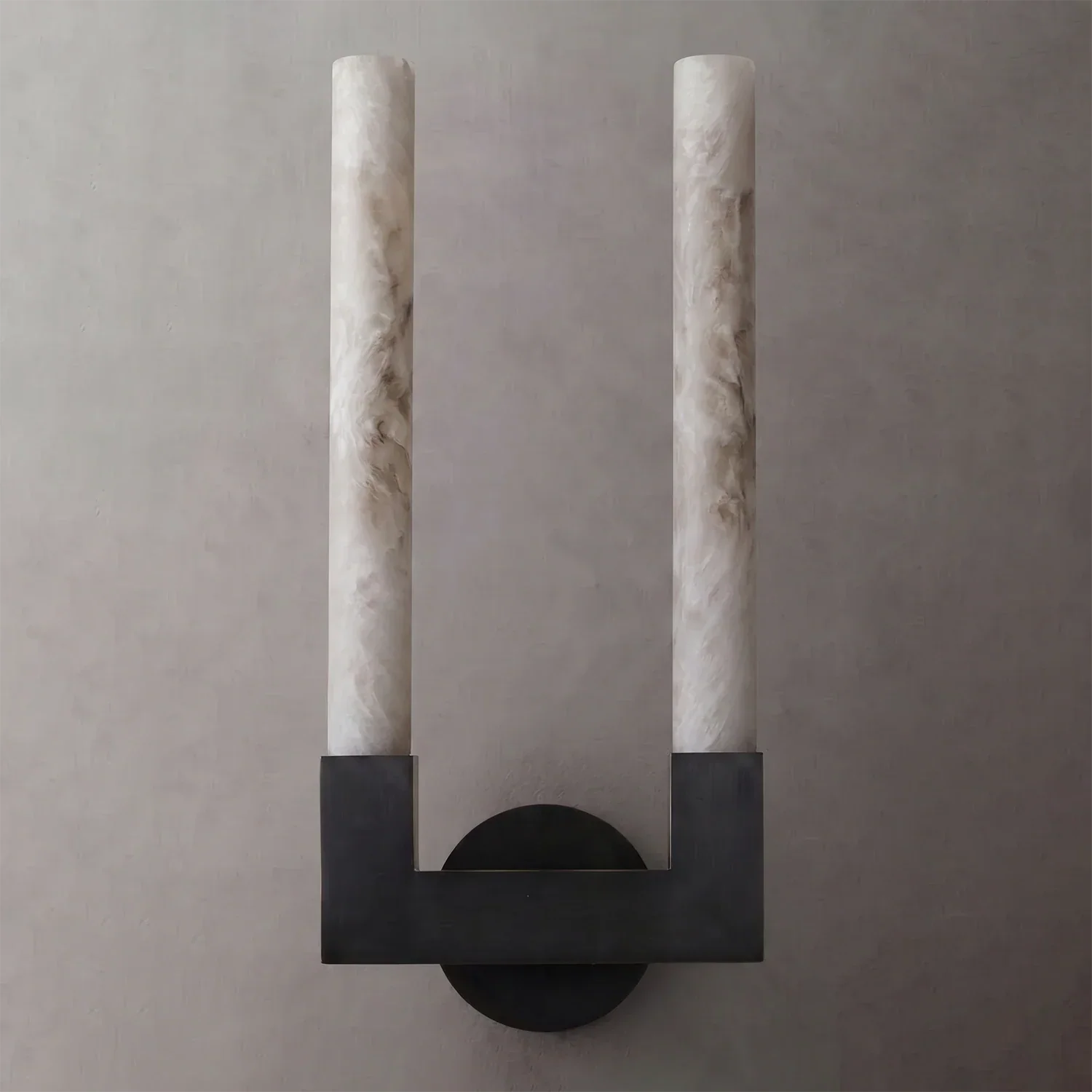 Linear Cylindrical Alabaster Wall Sconce | wildoxy