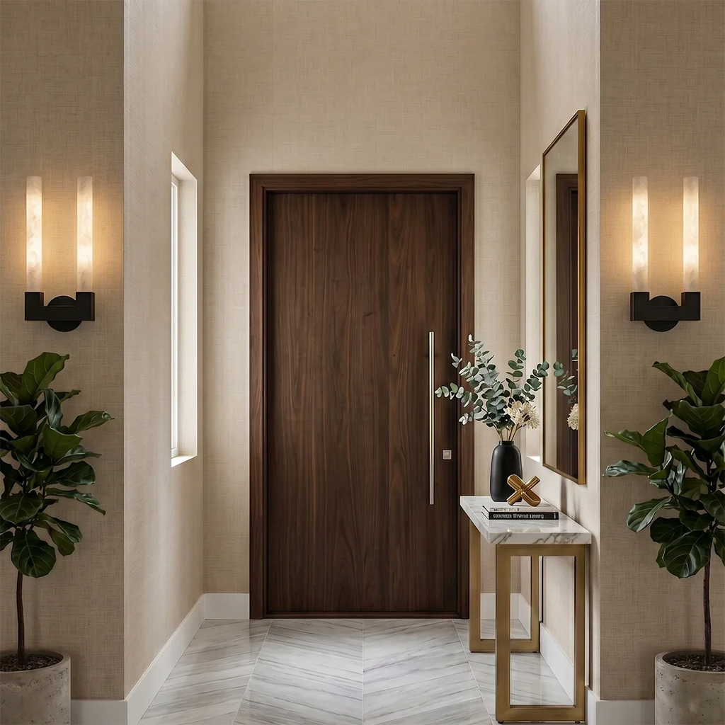 Linear Cylindrical Alabaster Wall Sconce | wildoxy