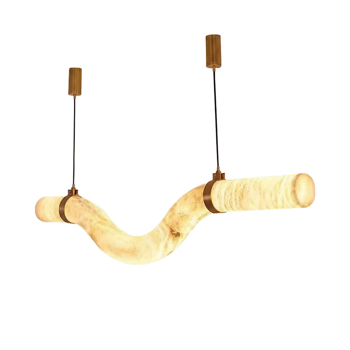 Linear Geometry Wave Alabaster Chandelier | wildoxy