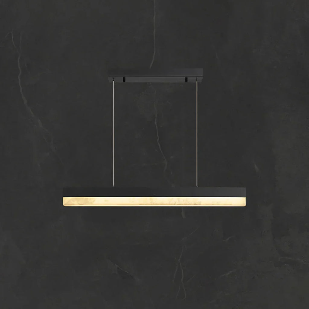 Linear Rectangular Alabaster Pendant Light | wildoxy
