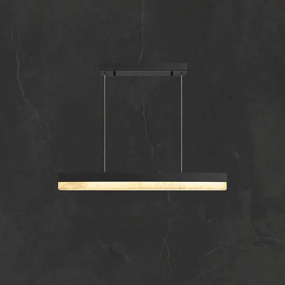 Linear Rectangular Alabaster Pendant Light | wildoxy