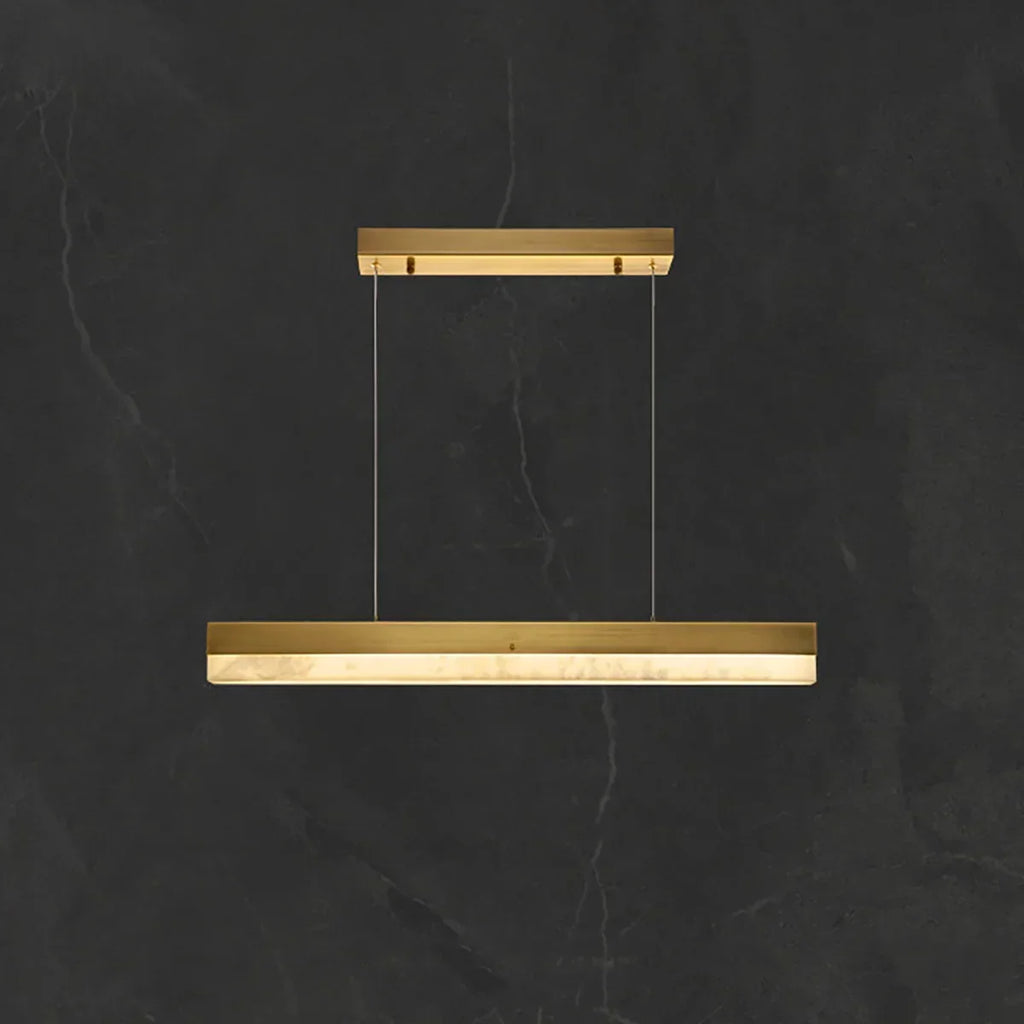 Linear Rectangular Alabaster Pendant Light | wildoxy