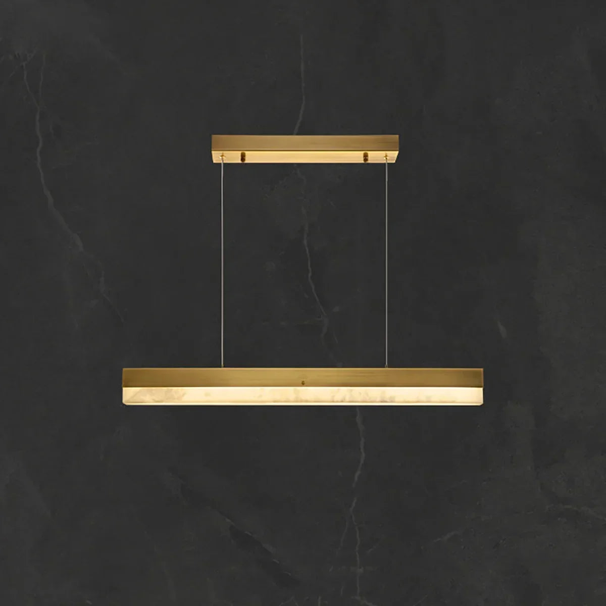 Linear Rectangular Alabaster Pendant Light | wildoxy